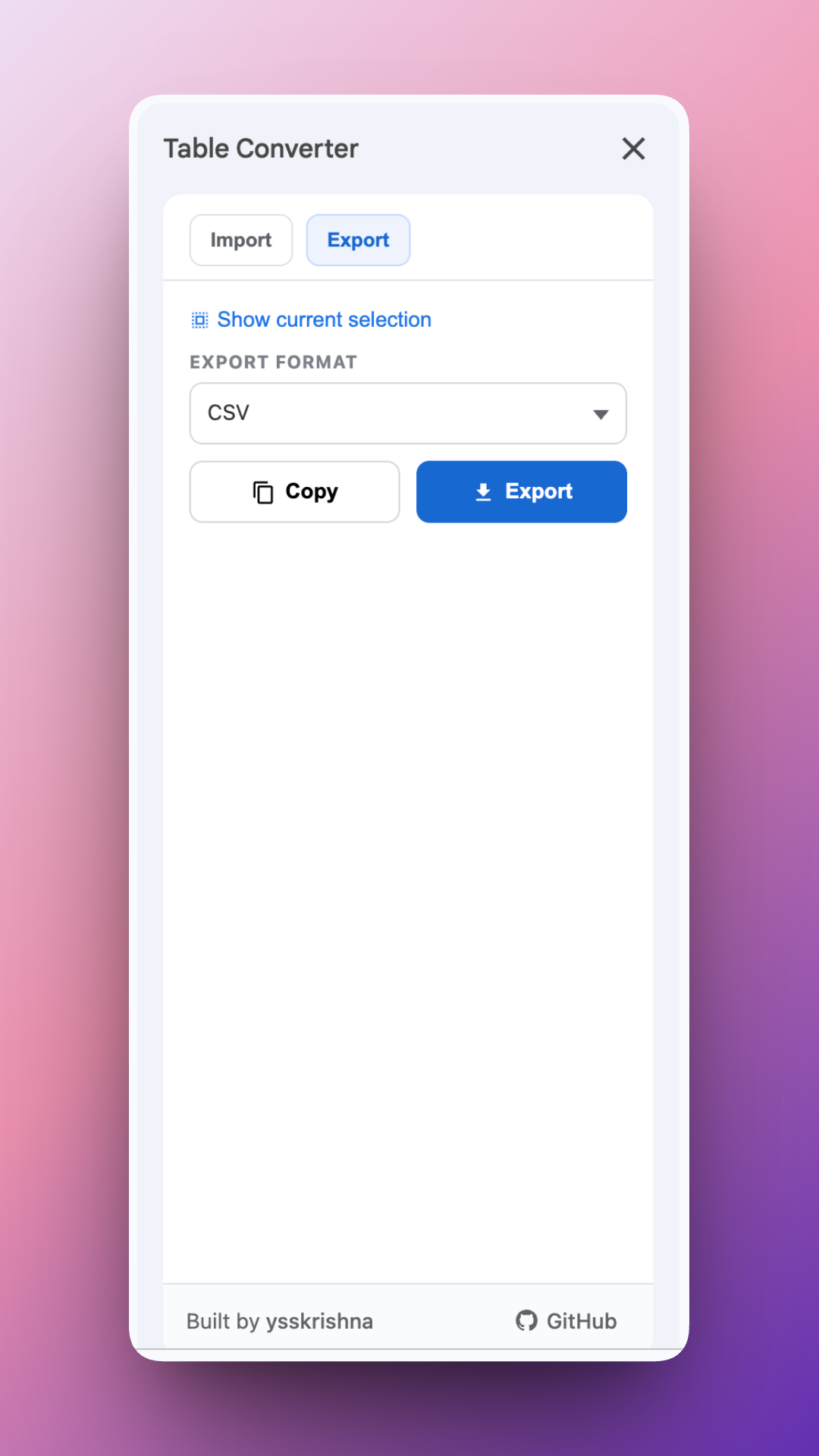 Table Converter screenshot 3
